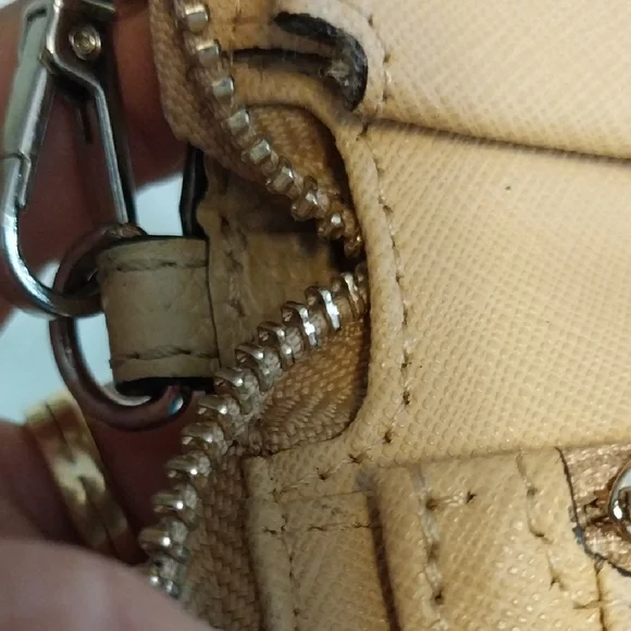 Michael Kors Beige Leather Wristlet - Picture 11 of 12